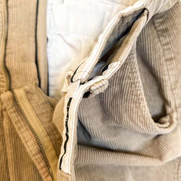 LL Bean Comfort Waist Corduroy Pants Men's 38x34 Beige Flat Front Stretch 502864 - Picture 3 of 6